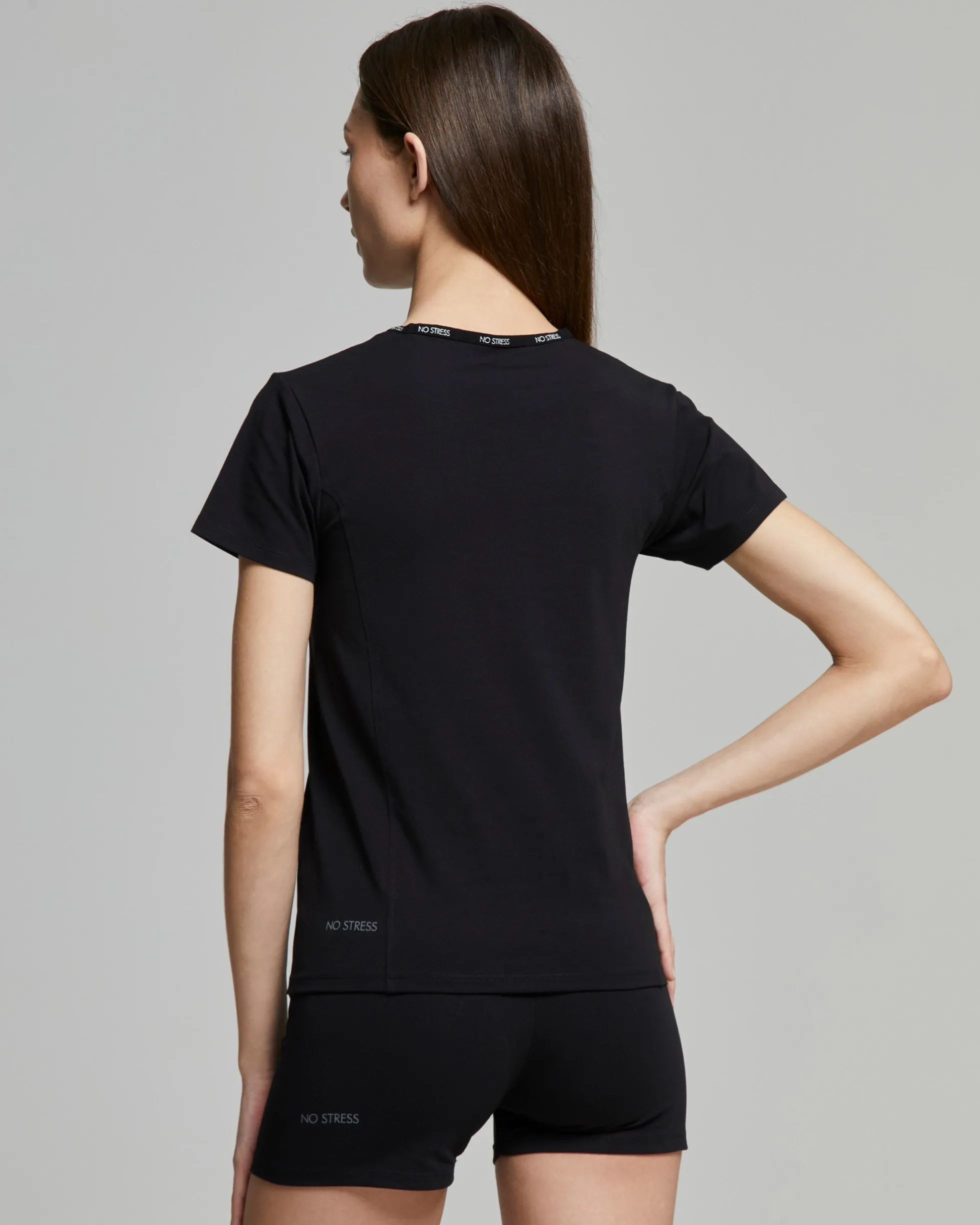 T-shirt donna no stress slim fit cotone