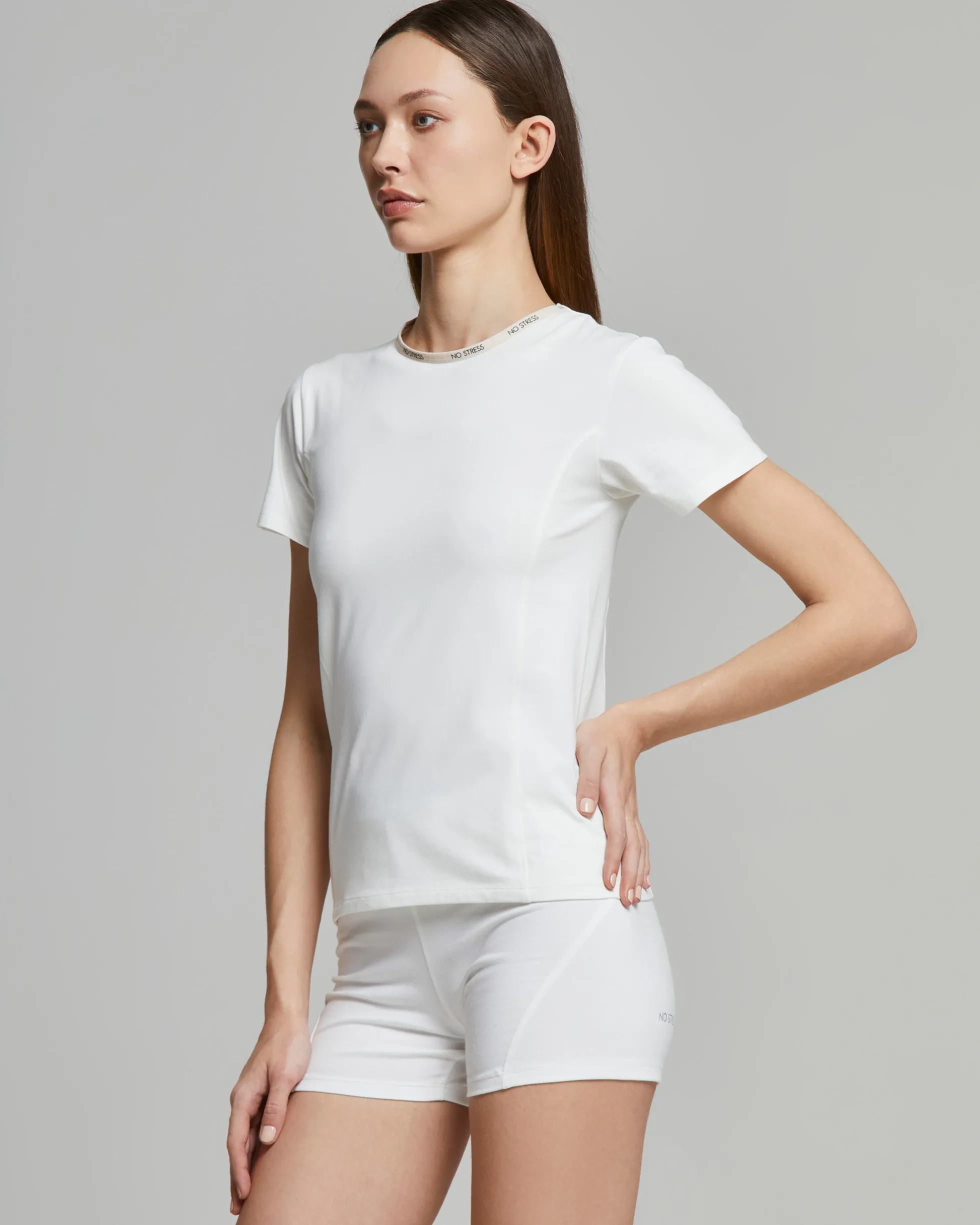 T-shirt donna no stress slim fit cotone