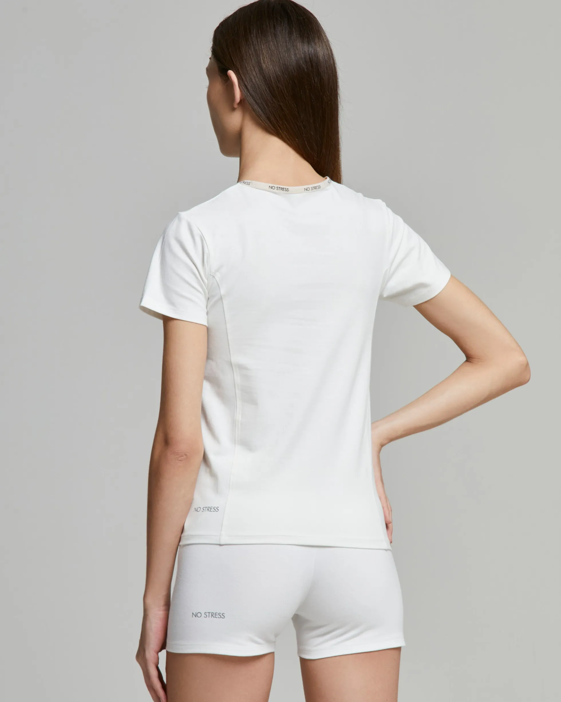 T-shirt donna no stress slim fit cotone