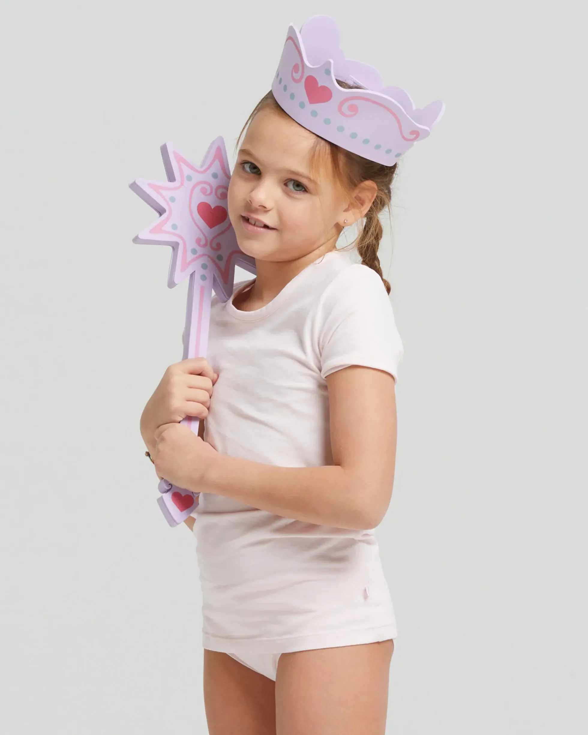 T-shirt girocollo bimba in caldo cotone organico