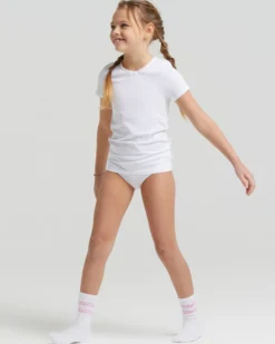 T-shirt girocollo bimba in cotone organico