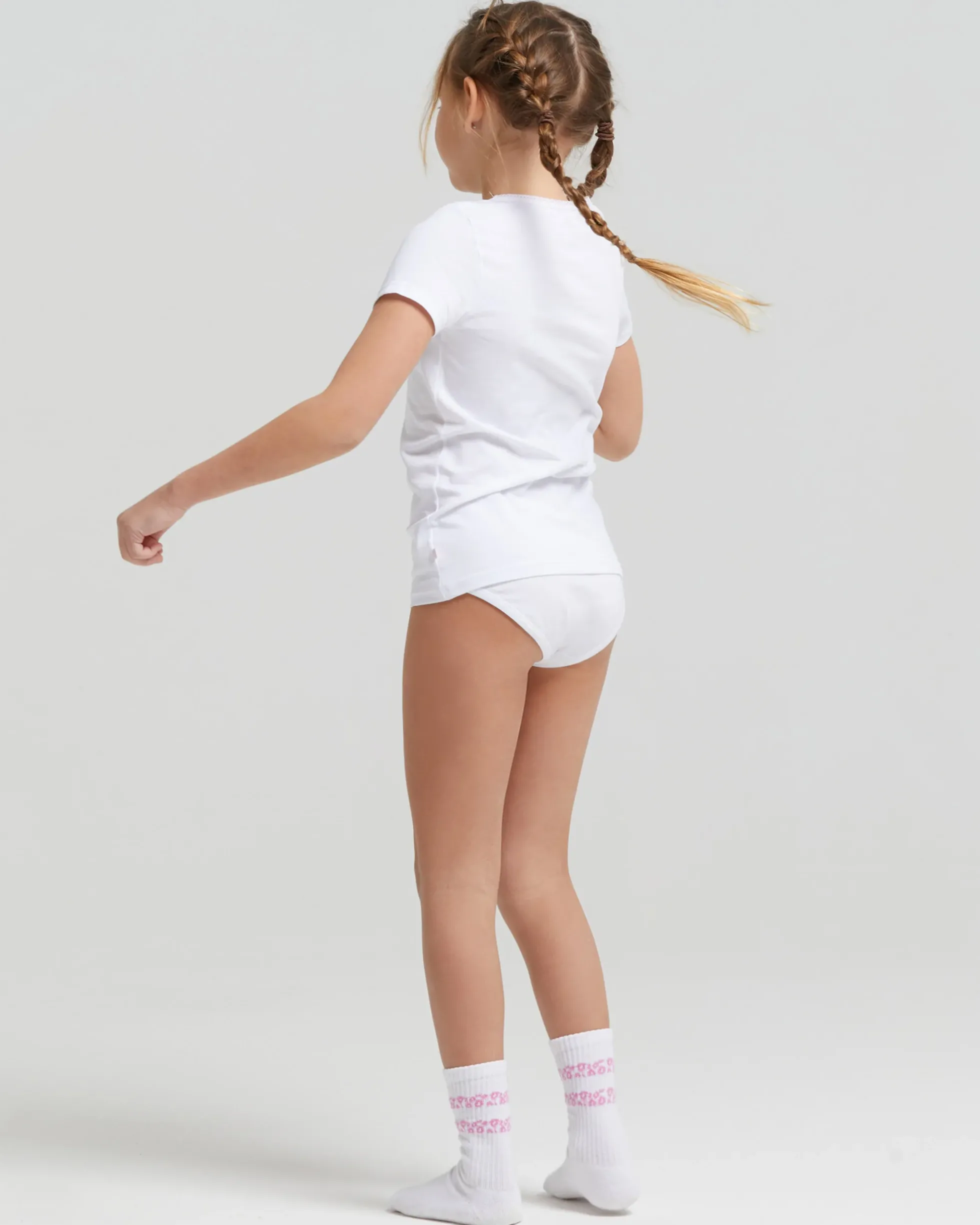 T-shirt girocollo bimba in cotone organico