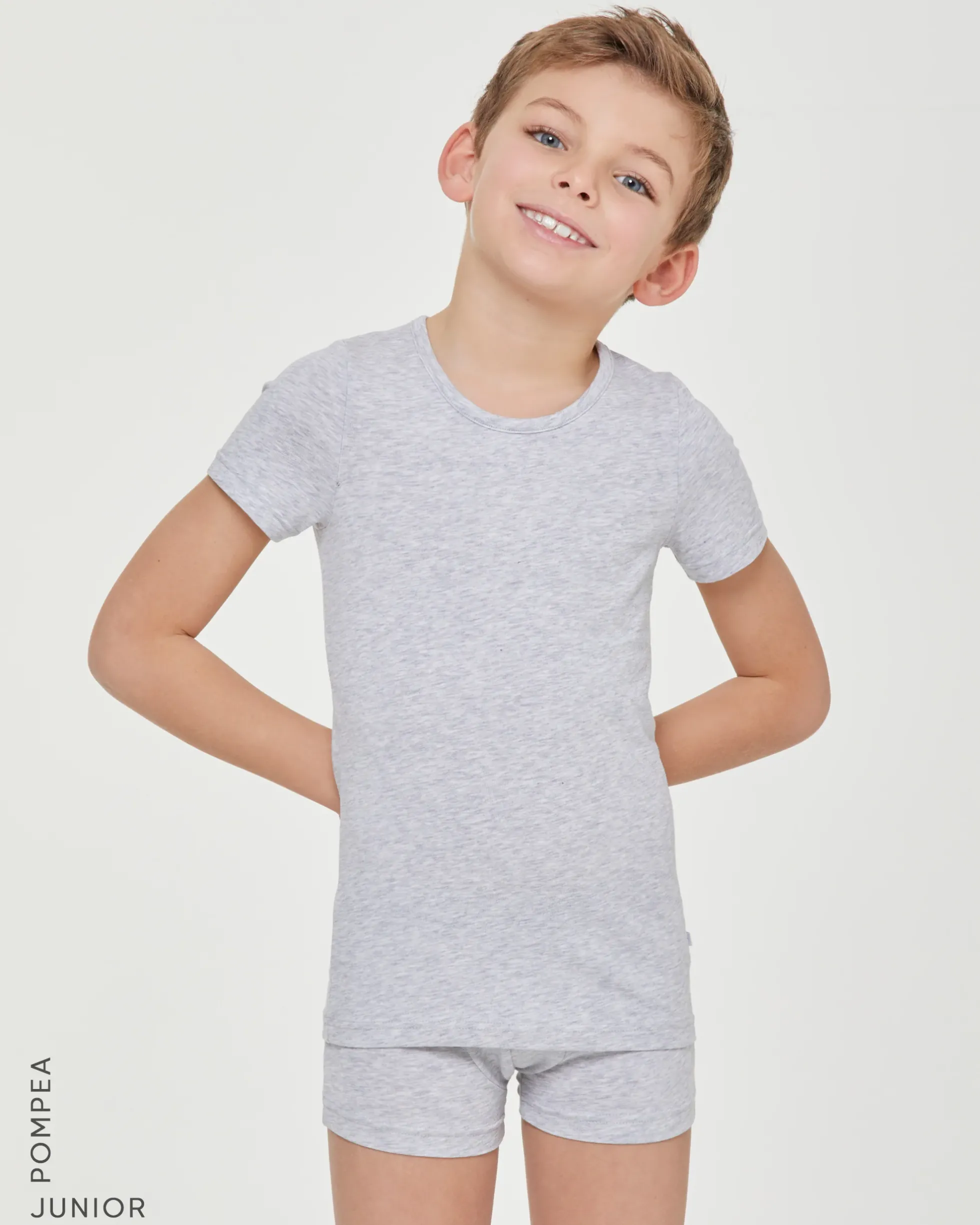 T-shirt girocollo bimbo in caldo cotone organico