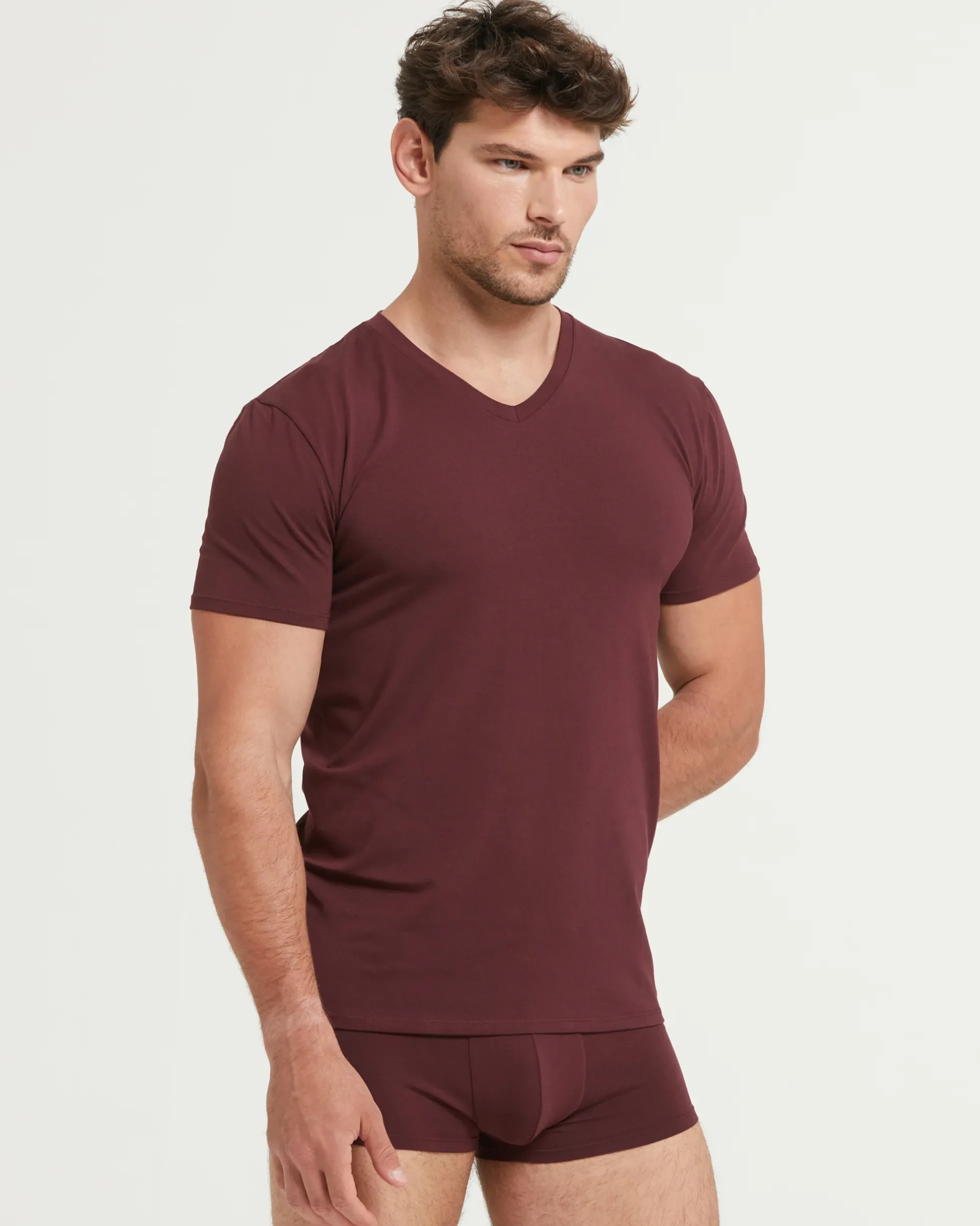 T-Shirt scollo V no stress cotone modal