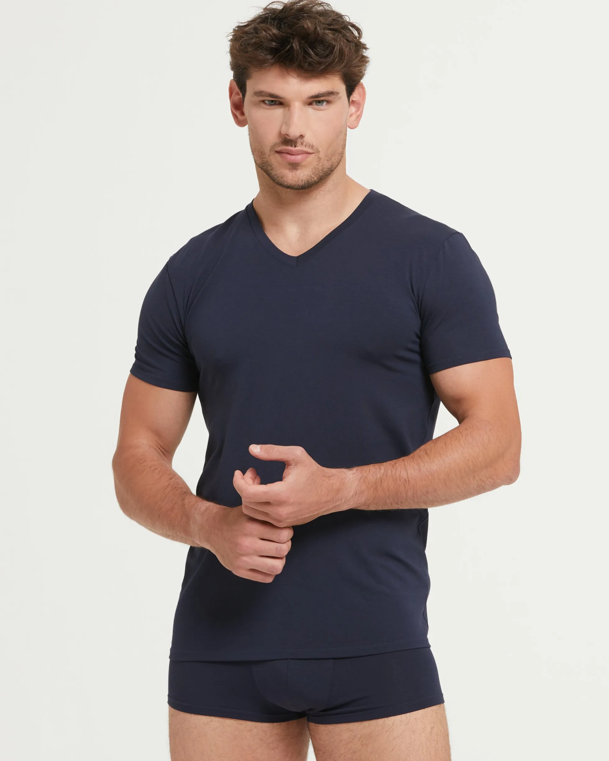 T-Shirt scollo V no stress cotone modal