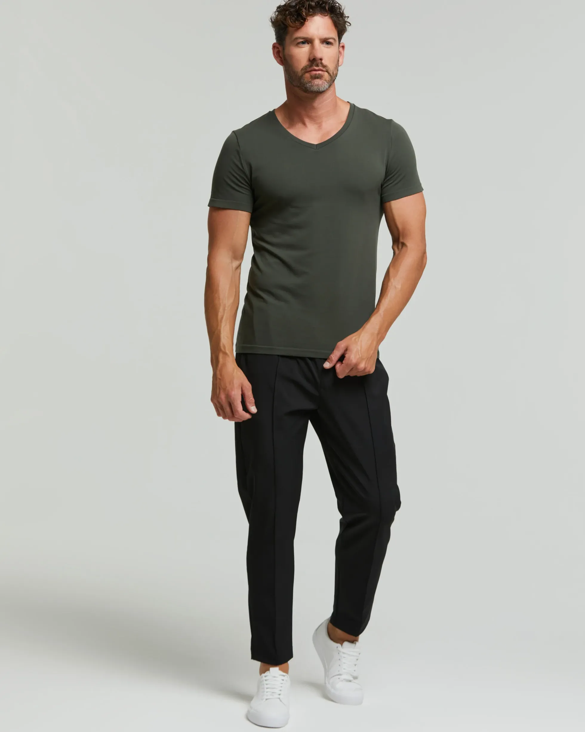T-Shirt scollo V seamless
